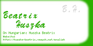 beatrix huszka business card